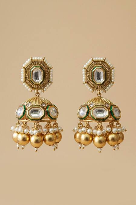 The Bling Girll Stone Embellished Jhumkas 