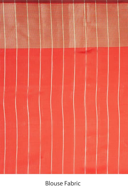 Zal From Benaras Red Chiffon, Silk Zari Banarasi Handloom Saree With Unstitched Blouse Piece at Aza Fashions Zal From Benaras_Red Chiffon, Silk Zari Banarasi Handloom Saree With Unstitched Blouse Piece _at_Aza_Fashions