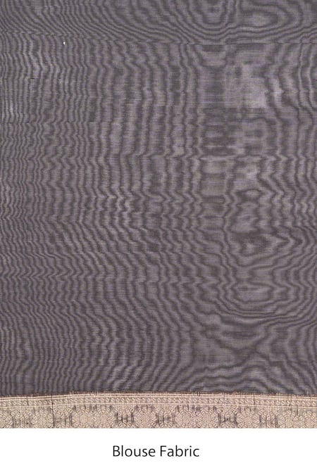 Zal From Benaras_Black Silk Zari, Banarasi Handloom Saree With Unstitched Blouse Fabric _at_Aza_Fashions