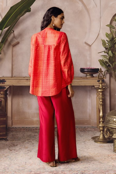 Grassroot By Anita Dongre Cephas Shibori Silk Shirt 