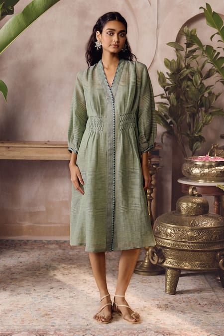 Grassroot By Anita Dongre Isylwn Handwoven Dress 