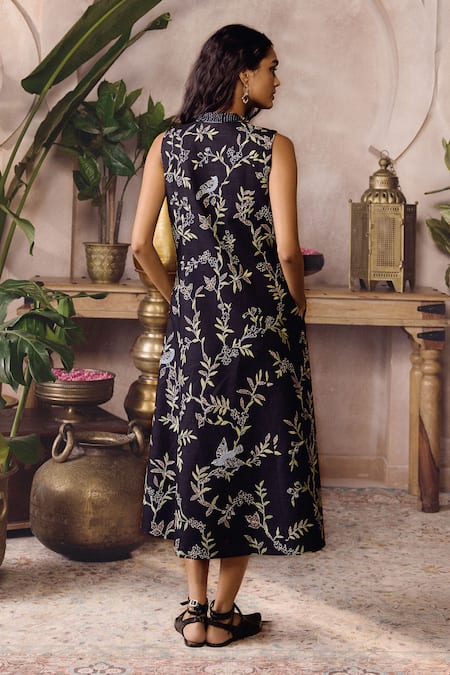 Grassroot By Anita Dongre Natures Trail Hand Embroidered Jacket With Dress 