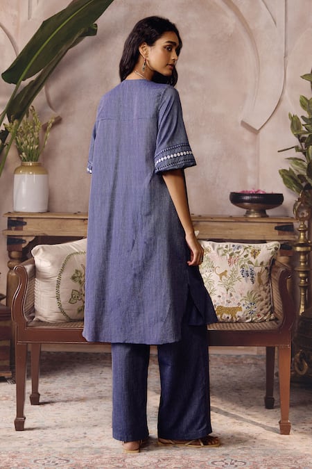 Grassroot By Anita Dongre Claramay Handwoven Kurta & Pant Set 