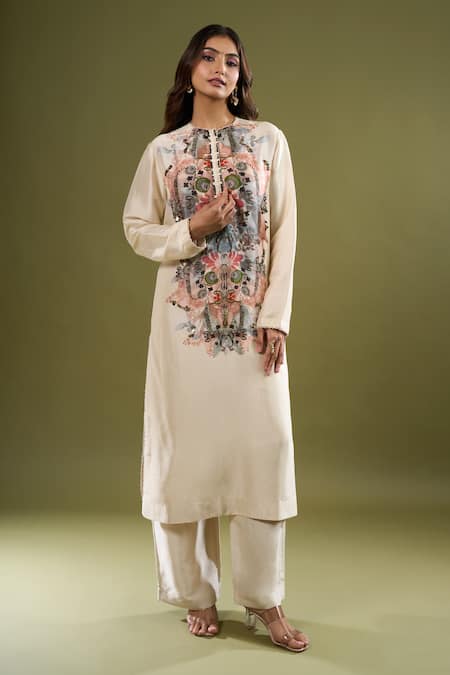 Anamika Khanna Placement Printed Kurta Pant Set 