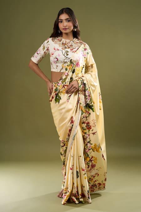 Anamika Khanna Printed Saree With Blouse 