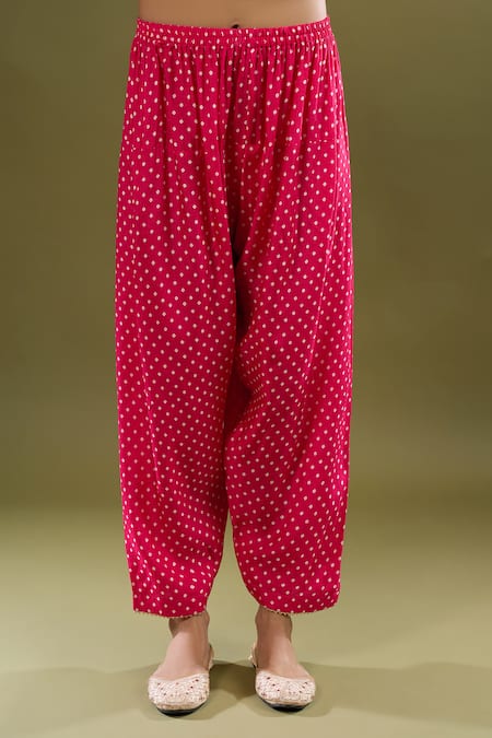 Shop Sheetal Batra Pink Embroidery, Gota Patti Split V-neck Kurta And Salwar Set Online at Aza Fashions Shop_Sheetal Batra_Pink Embroidery, Gota Patti Split V-neck Kurta And Salwar Set _Online_at_Aza_Fashions