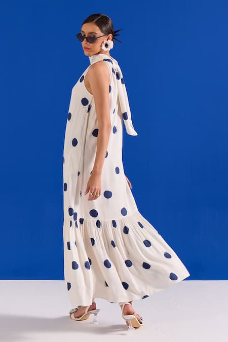 Zazu Polka Dot Maxi Dress 