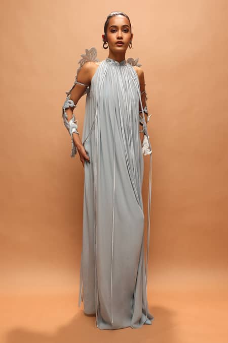 Pankaj & Nidhi Araquis Icelume Fringe Dress 