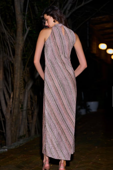 Dash And Dot Pleated Halter Dress 