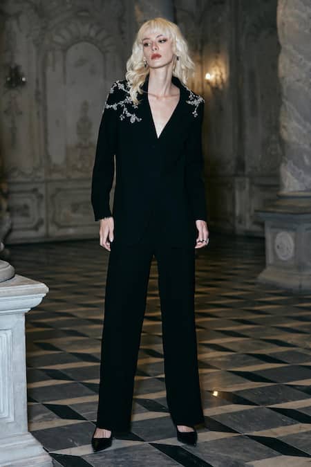 Dash And Dot Crystal Embellished Blazer 