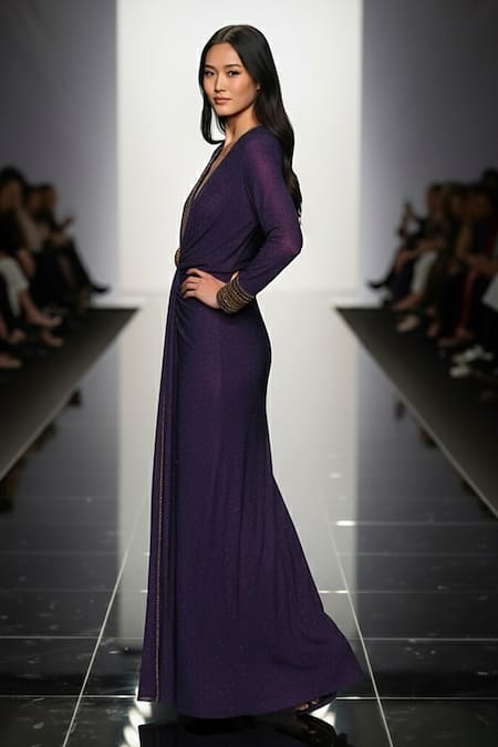 Nikita Mhaisalkar Galaxy Print Draped Dress 