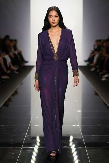 Nikita Mhaisalkar Galaxy Print Draped Dress 