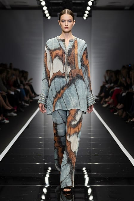 Nikita Mhaisalkar Butterfly Print Short Kurta & Pant Co-ord Set 