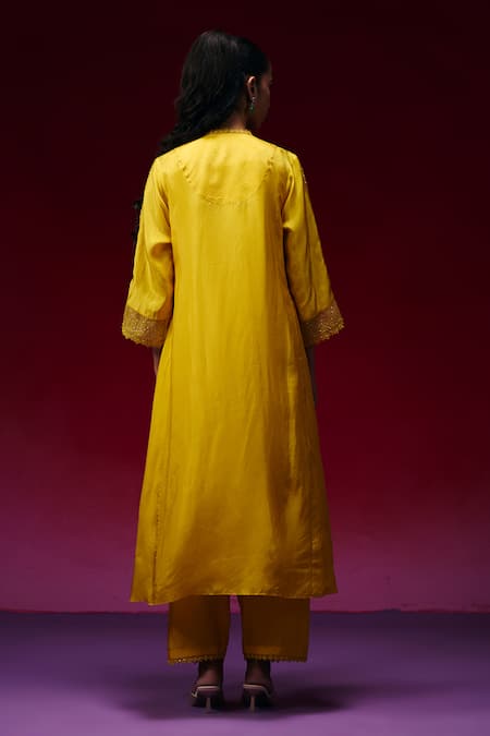 One Not Two Floral Embroidered Kurta & Pant Set 