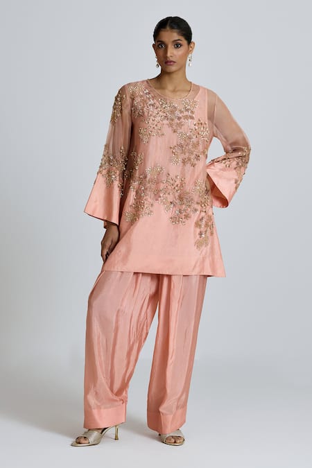 One Not Two Floral Cluster Embroidered Kurta & Salwar Set 