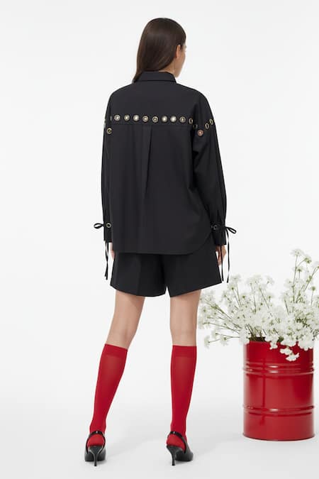 Studio Moda India Grommet Embellished Anti-Fit Shirt
