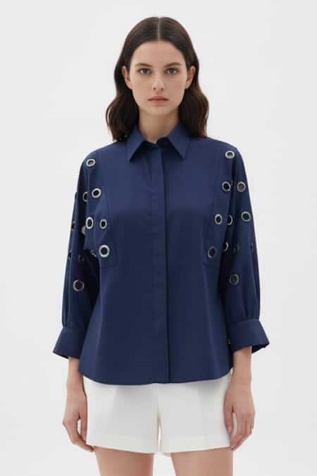 Studio Moda India Grommet Embellished Shirt 
