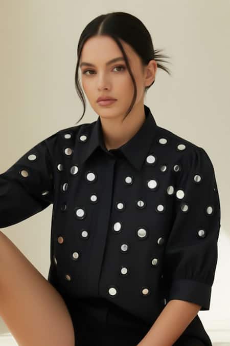 Studio Moda India Mirror Embellished Shirt 