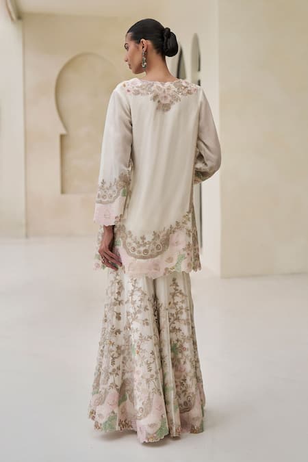Pankaj & Nidhi Lush Arbor Embroidered Sharara Set 