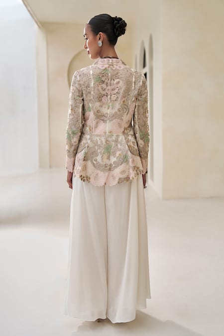 Pankaj & Nidhi Florica Drift Embellished Jacket & Pant Set 