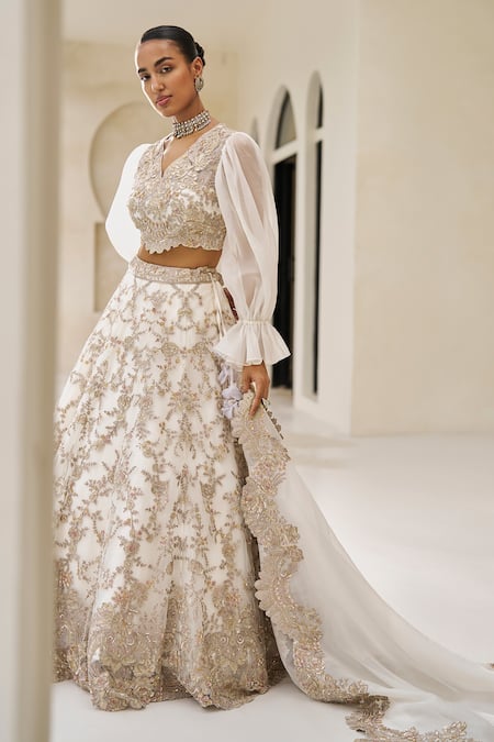 Pankaj & Nidhi Cornus Grove Hand Embellished Lehenga Set 