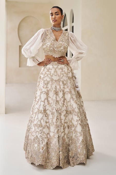 Pankaj & Nidhi Cornus Grove Hand Embellished Lehenga Set 