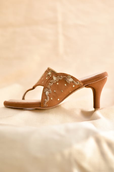 Around Always Amara Embroidered Heels 