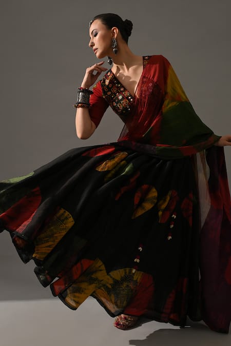 Medha Banjara Bandhani Tie Dye Lehenga Set 