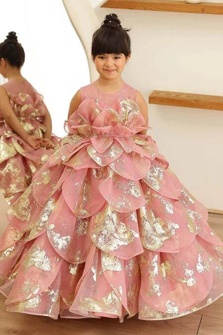 Janyas Closet Enchanted Pink Petal Princess Gown 