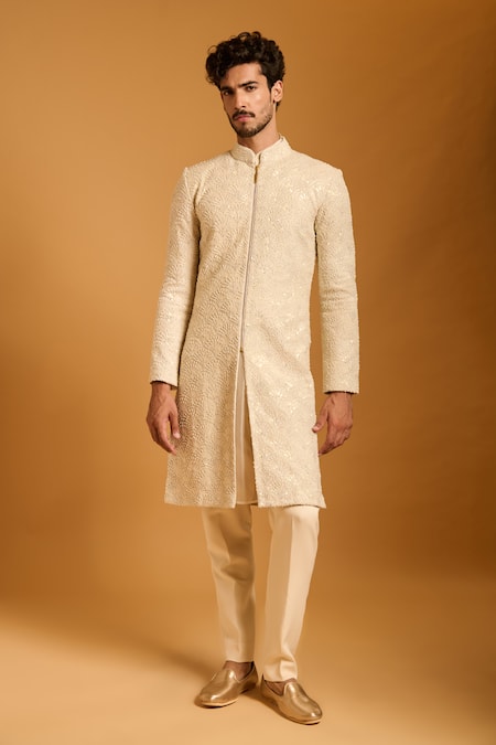 Siddartha Tytler 3D Sequin Embroidered Sherwani Set 