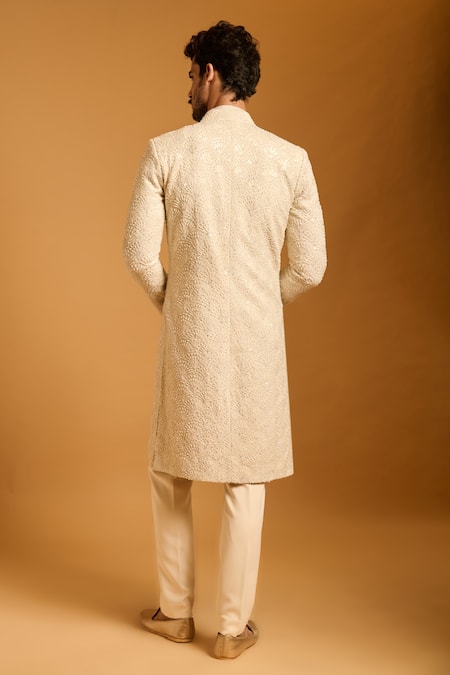 Siddartha Tytler 3D Sequin Embroidered Sherwani Set 
