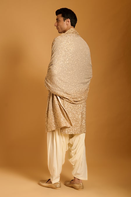 Siddartha Tytler Ombre Sequin Work Kurta Set 