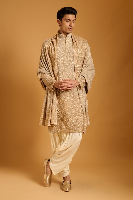 Siddartha Tytler Ombre Sequin Work Kurta Set 
