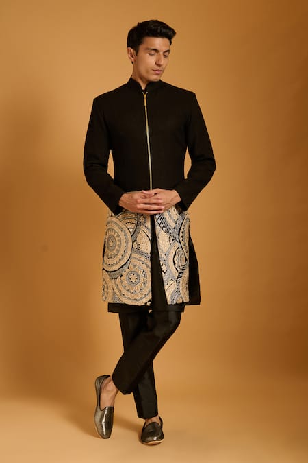 Siddartha Tytler Metallic Applique Sherwani Set 