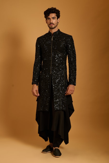 Siddartha Tytler Mix Media Embroidered Sherwani Set 