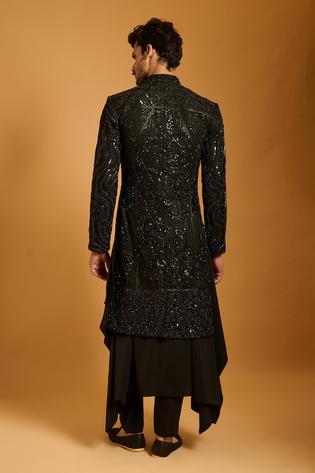 Siddartha Tytler Mix Media Embroidered Sherwani Set 