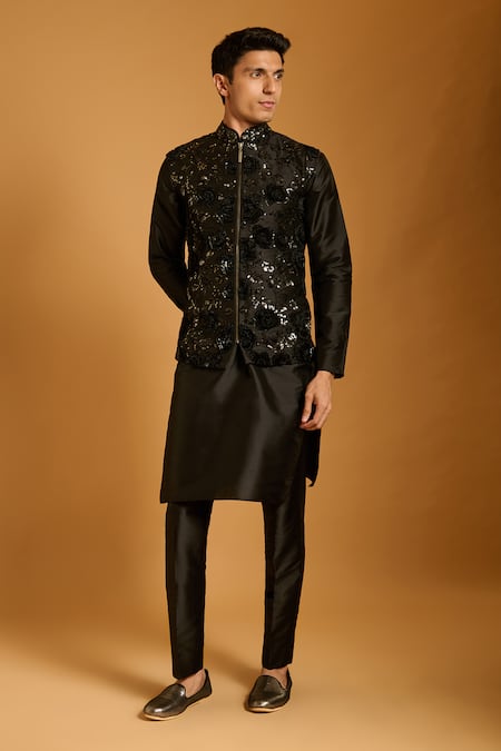 Siddartha Tytler Floral Sequin Work Bundi Set 