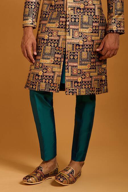 Buy Siddartha Tytler Multi Color Brocade Crystals, Studs Quilted And Crystallized Sherwani Set Online at Aza Fashions Buy_Siddartha Tytler_Multi Color Brocade Crystals, Studs Quilted And Crystallized Sherwani Set _Online_at_Aza_Fashions