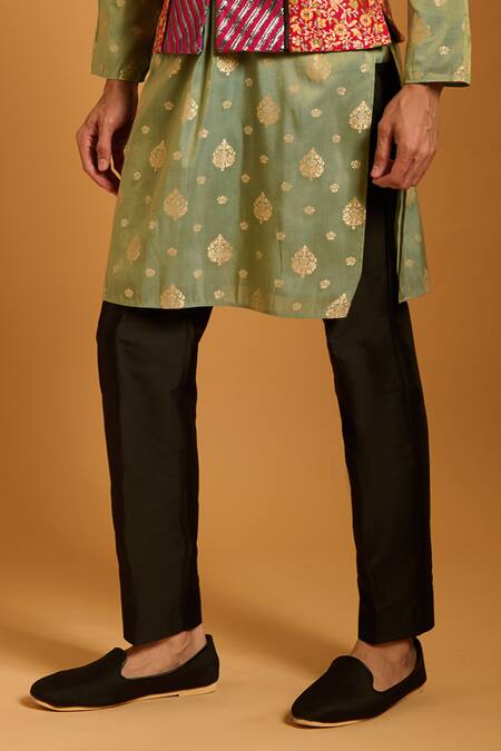 Siddartha Tytler Multi Color Dupion, Brocade, Lampi, Chanderi Zari, Embroidery, Bundi And Kurta Set Online at Aza Fashions Siddartha Tytler_Multi Color Dupion, Brocade, Lampi, Chanderi Zari, Embroidery, Bundi And Kurta Set _Online_at_Aza_Fashions