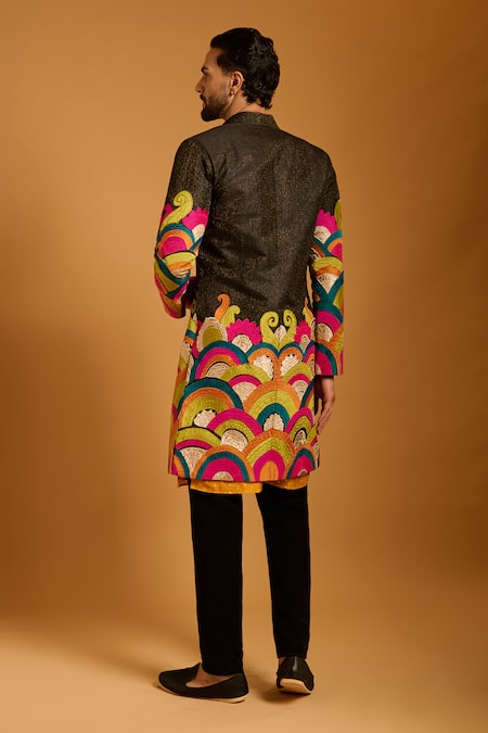 Siddartha Tytler Applique Work Sherwani Set 
