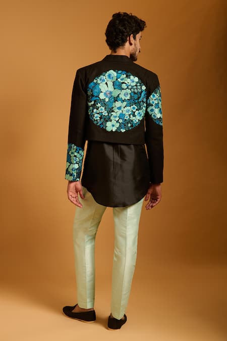 Siddartha Tytler Thread Work Jacket Kurta Set 