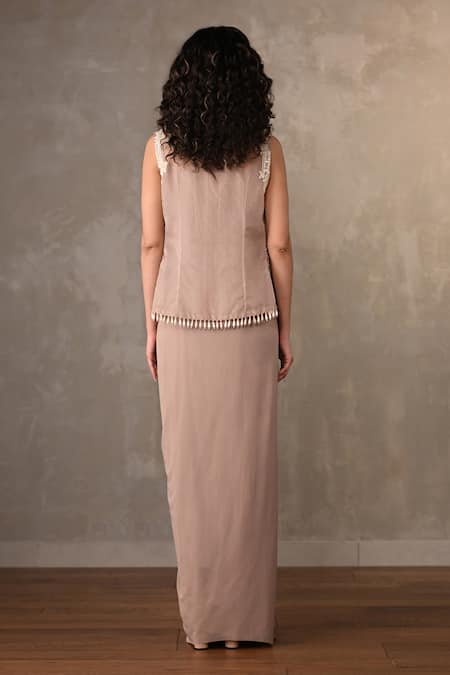 Onaya Embellished Jacket Gown Set 