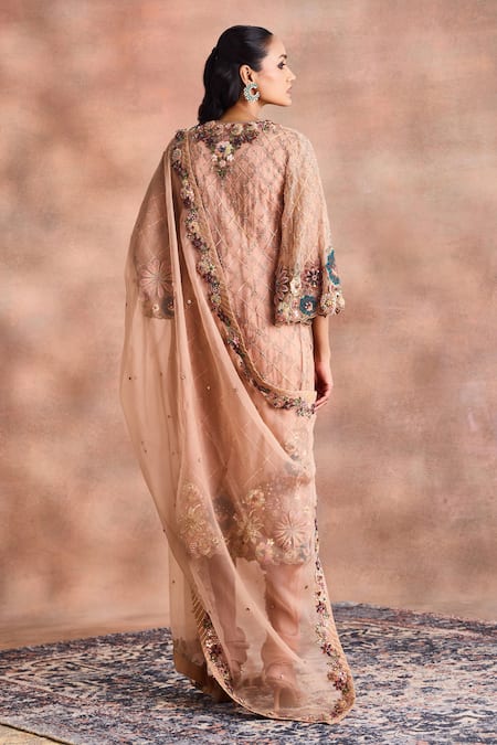 Supria Munjal Floral Lattice Kurta Set 