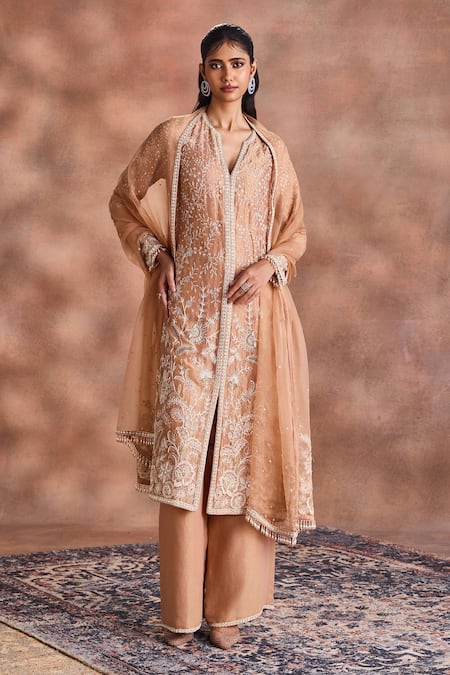 Supria Munjal Tonal Embroidered Kurta Set 