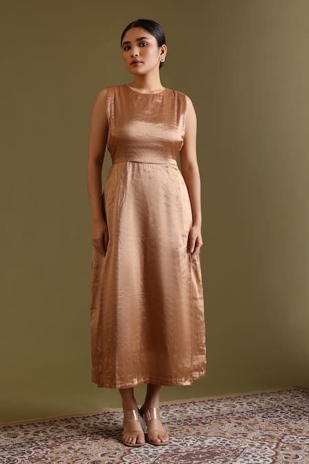 Chokhi Chorri Kanaka Handwoven Tissue Dress 