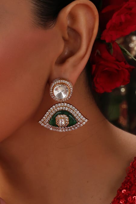 Swabhimann Polki Drop Dangler Earrings 