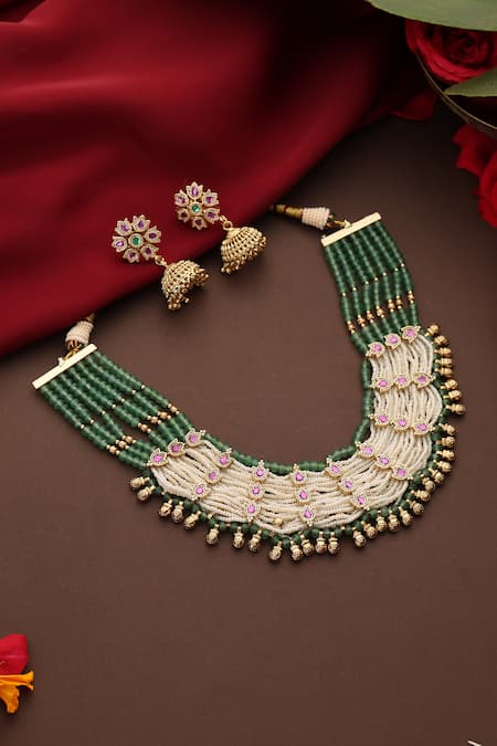 Swabhimann Polki Layered Necklace Set 