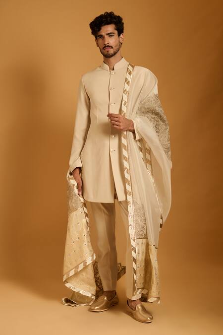 Siddartha Tytler Zari Embroidered Dupatta 