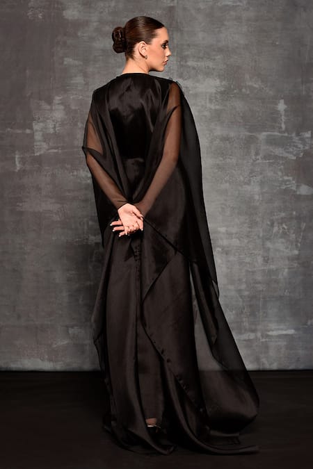 Samant Chauhan Botanical Embroidered Dress 