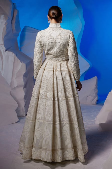 Samant Chauhan Embroidered Full Sleeve Gown 